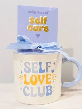Self Love Club Coffee & Tea Mug + Daily Dose of Self-Care Cards